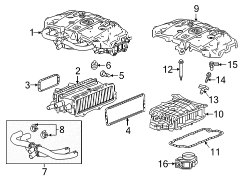 2017 Cadillac CT6 Cooler Assembly Diagram for 12704591