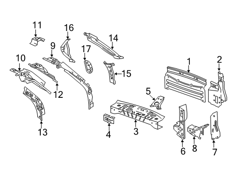2015 GMC Terrain Rear Pillar, Driver Side Diagram for 25800941