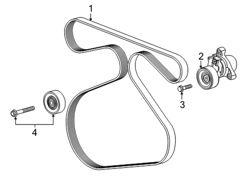 2024 Chevy Suburban Belts & Pulleys Diagram