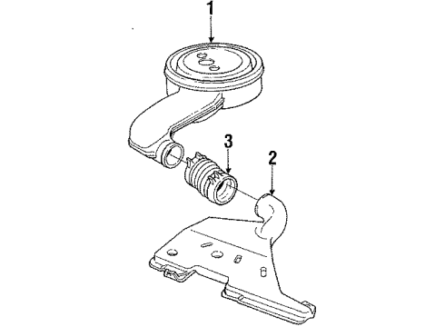 1987 Pontiac Sunbird Air Inlet - Air Diagram 2 - Thumbnail