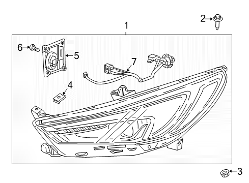 2019 Buick Enclave Control Module, Driver Side Diagram for 84061554