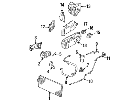 1987 Cadillac DeVille Fan Diagram for 3094156