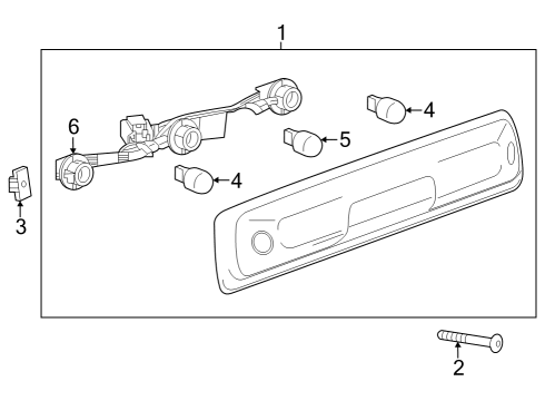 2024 Chevy Colorado High Mount Lamps Diagram