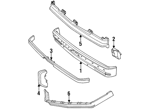1988 Chevy S10 Front Bumper Diagram