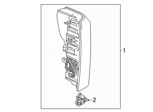 2024 GMC Sierra EV Tail Lamps Diagram