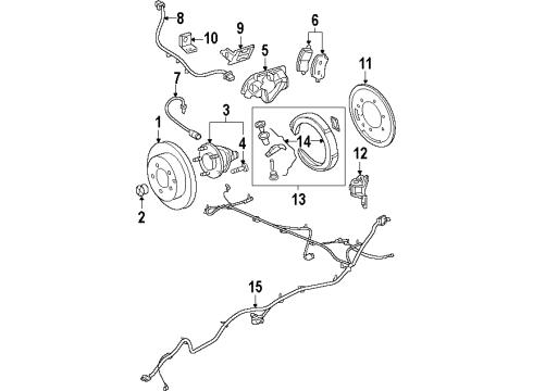 2004 Oldsmobile Silhouette ABS Sensor Wire Clip Diagram for 10052289