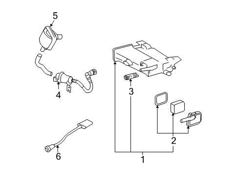 2004 Cadillac CTS Emission Components Diagram