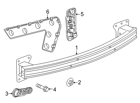 2024 GMC Acadia Bumper & Components - Rear Diagram 2 - Thumbnail