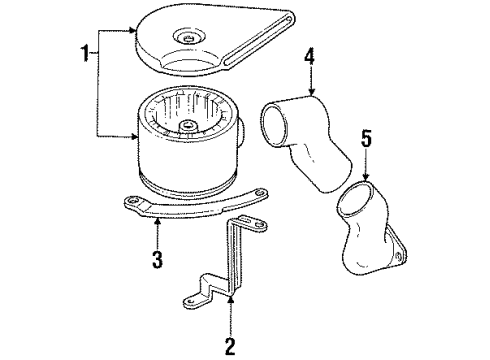 1988 Pontiac Sunbird Air Cleaner Diagram for 25095791