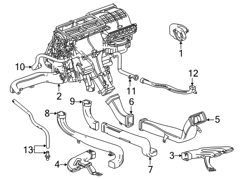 2025 GMC Terrain Duct-Instrument Panel Compartment Air Diagram for 26362659