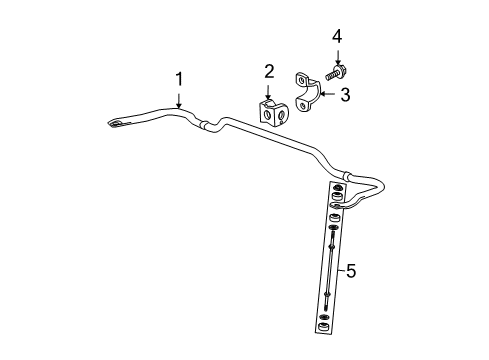 2010 GMC Acadia Stabilizer Bar & Components Diagram 4 - Thumbnail