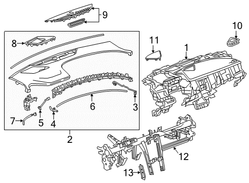 2018 Buick LaCrosse Instrument Panel Diagram