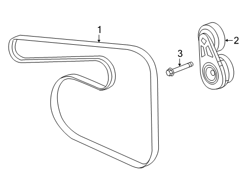 2019 GMC Terrain Belts & Pulleys - Belts Diagram 3 - Thumbnail