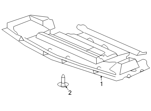2004 Cadillac CTS Splash Shields Diagram