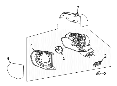 2022 Chevy Tahoe Mirrors Diagram 2 - Thumbnail