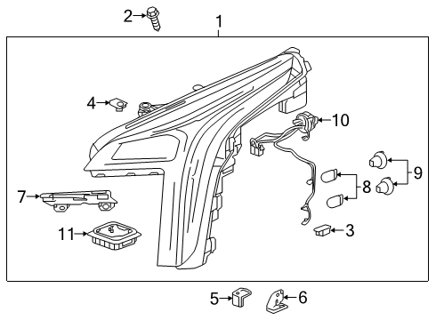 2019 Cadillac XT4 Control Module Diagram for 84761764