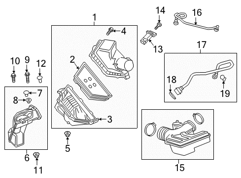 2016 Cadillac CT6 Outlet Duct Spacer Diagram for 20957790