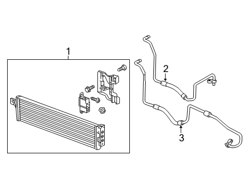 2017 Buick Envision Transmission Cooler Diagram for 84023042