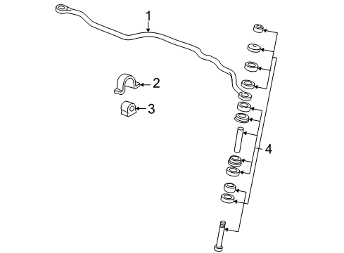 1999 Pontiac Grand Am Stabilizer Bar & Components Diagram 2 - Thumbnail