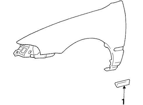 1998 Chevy Prizm Exterior Trim - Fender Diagram