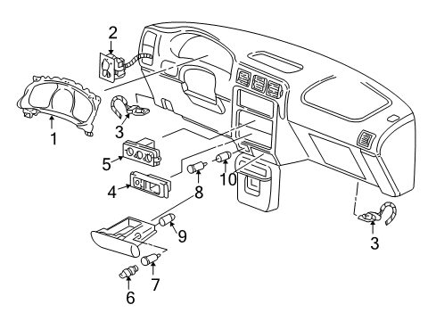 2000 Chevy Venture A/C & Heater Control Units Diagram