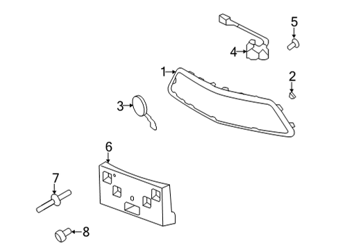 2023 Chevy Bolt EV Grille Diagram for 42804833