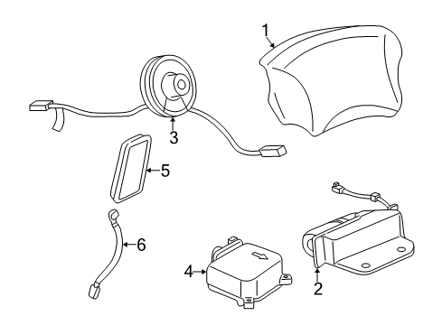 1997 Buick Park Avenue Passenger Air Bag Diagram for 16761268