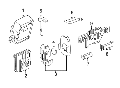 2022 Chevy Silverado 1500 LTD Transmitter Diagram for 13529632