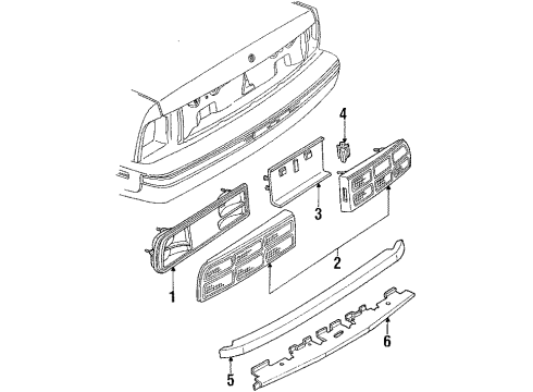 1991 Chevy Cavalier Tail Lamps Diagram 2 - Thumbnail