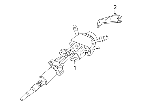 2008 Cadillac STS Steering Column Assembly Diagram