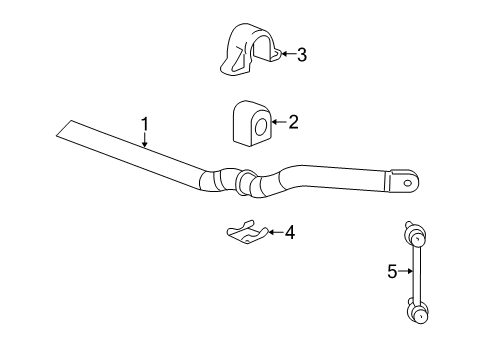 2004 Cadillac SRX Stabilizer Bar & Components Diagram 3 - Thumbnail