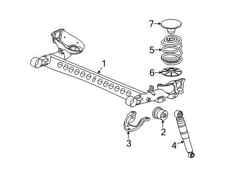 2003 Saturn Ion Rear Suspension Components Diagram 3 - Thumbnail