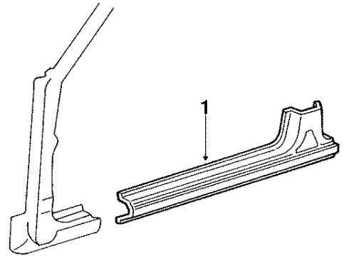 1988 Pontiac LeMans Rocker Panel Diagram 2 - Thumbnail