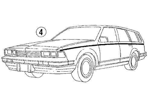 1987 Buick Century Stripe Tape Diagram 3 - Thumbnail