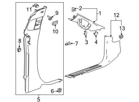 2016 Chevy Silverado 2500 HD Interior Trim - Cab Diagram 9 - Thumbnail