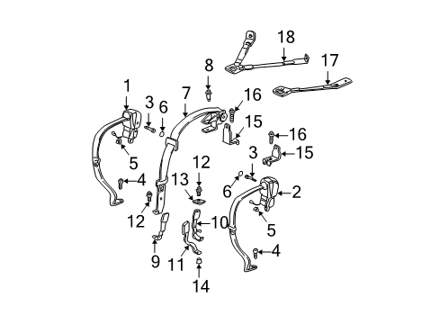 Bracket Bolt Diagram for 11517532