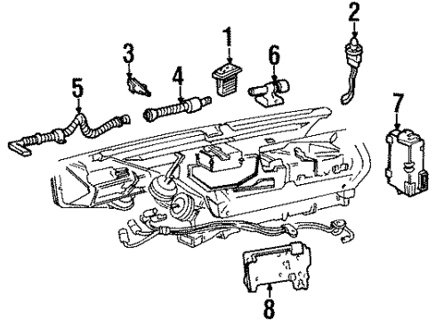 1996 Cadillac Eldorado A/C & Heater Control Units Diagram