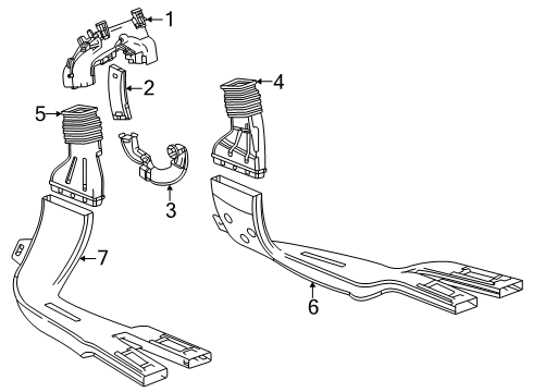 2025 Buick Envista Rear Duct, Driver Side Diagram for 42731150