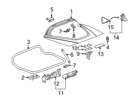 2012 Chevy Corvette Gate & Hardware Diagram