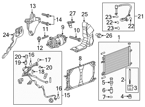 2015 Buick Regal Front Suction Hose O-Ring Diagram for 90381761