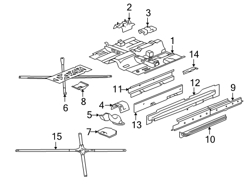 2009 Pontiac G6 Lower Reinforcement Diagram for 22721232