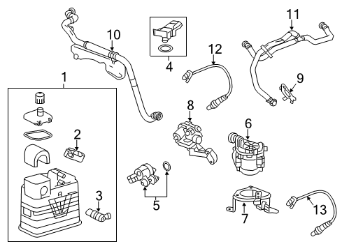 2014 Chevy Impala Purge Valve Diagram for 12690512