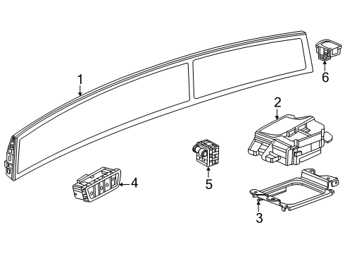 2025 Cadillac ESCALADE IQ Cluster & Switches Diagram