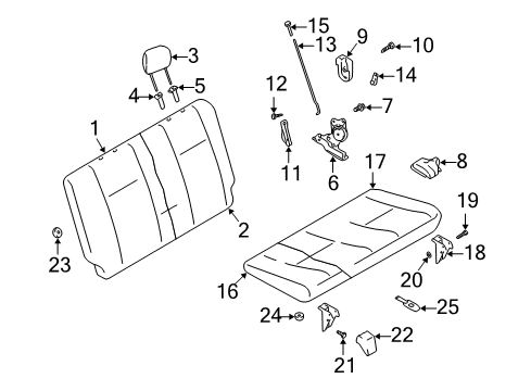 1999 Chevy Tracker Seat Cover Diagram for 91175012