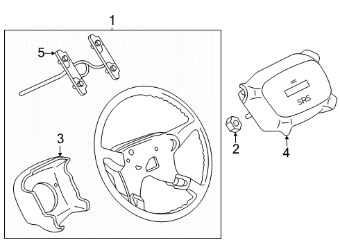 2005 Chevy Express 2500 Steering Wheel & Trim Diagram