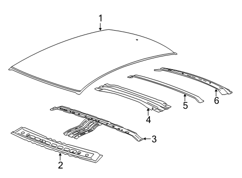 2017 Chevy Impala Roof & Components Diagram 2 - Thumbnail