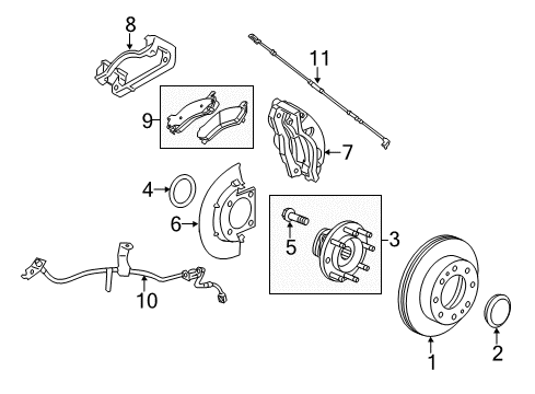 2016 Chevy Silverado 2500 HD Brake Components Diagram 4 - Thumbnail