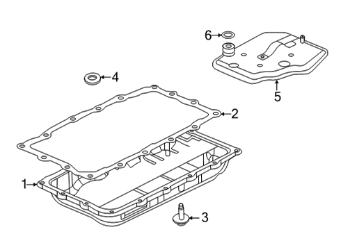 2024 Cadillac CT4 Transmission Pan Diagram for 24045042