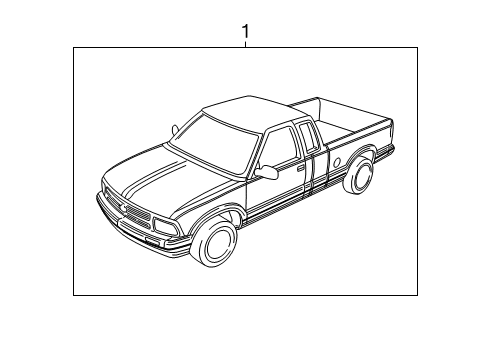 1999 GMC Sonoma Stripe Tape Diagram for 15003928