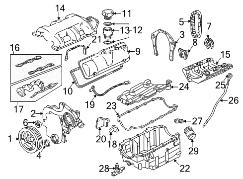 1998 Pontiac Trans Sport Filter, Engine Oil Filter Diagram for 12731175